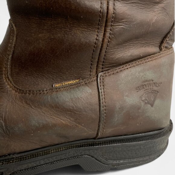 Herman Survivors Men's 10 Leather Steel Toe Waterproof Boots Cowboy Work Biker - Picture 8 of 14